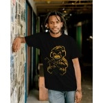 Monkey Warfare | SABEZY ESSENTIALS Cotton Regular Men's T-Shirt | Black