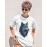 Mountain Wolf | SABEZY ESSENTIALS Cotton Regular Men's T-Shirt | White