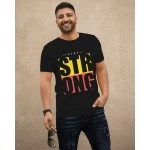 Stay Strong | SABEZY ESSENTIALS Cotton Regular Men's T-Shirt | Black