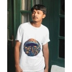 Wanderlust Mushrooms | SABEZY ESSENTIALS Cotton Regular Men's T-Shirt | White