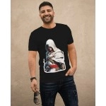 Warrior | SABEZY ESSENTIALS Cotton Regular Men's T-Shirt | Black