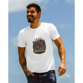 Wonderland Castle | SABEZY ESSENTIALS Cotton Regular Men's T-Shirt | White