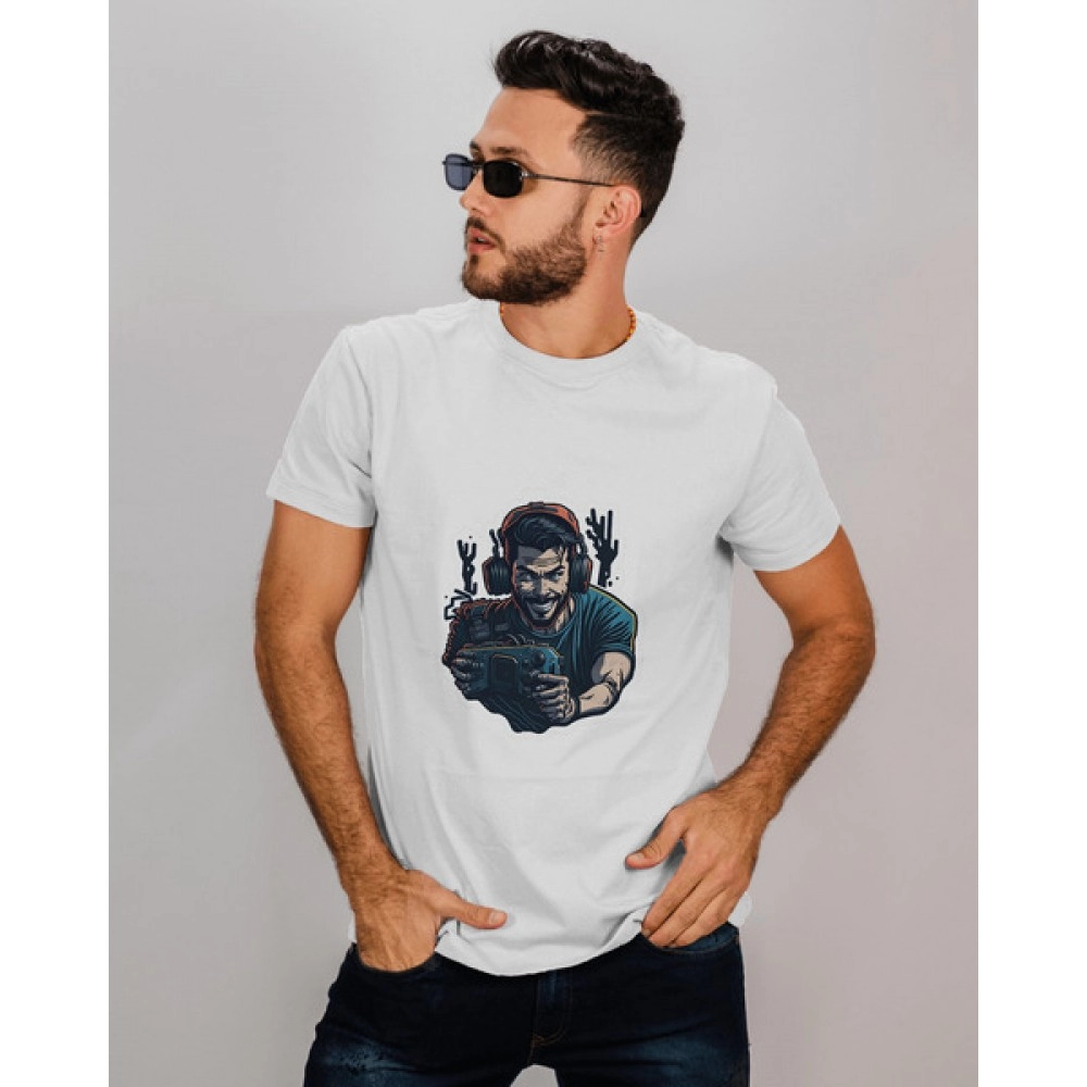 GameZ | SABEZY ESSENTIALS Cotton Regular Men's T-Shirt | White