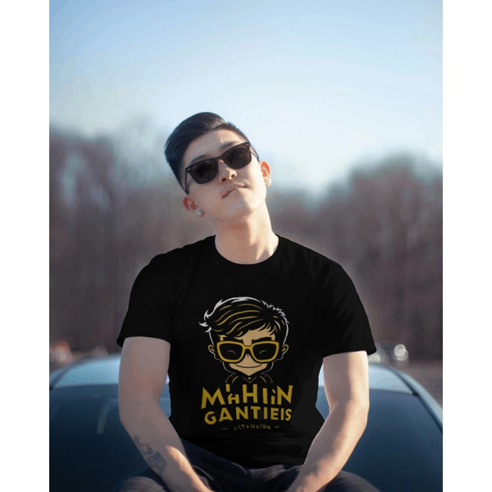 Mahlin Gantieis | SABEZY ESSENTIALS Cotton Regular Men's T-Shirt | Black