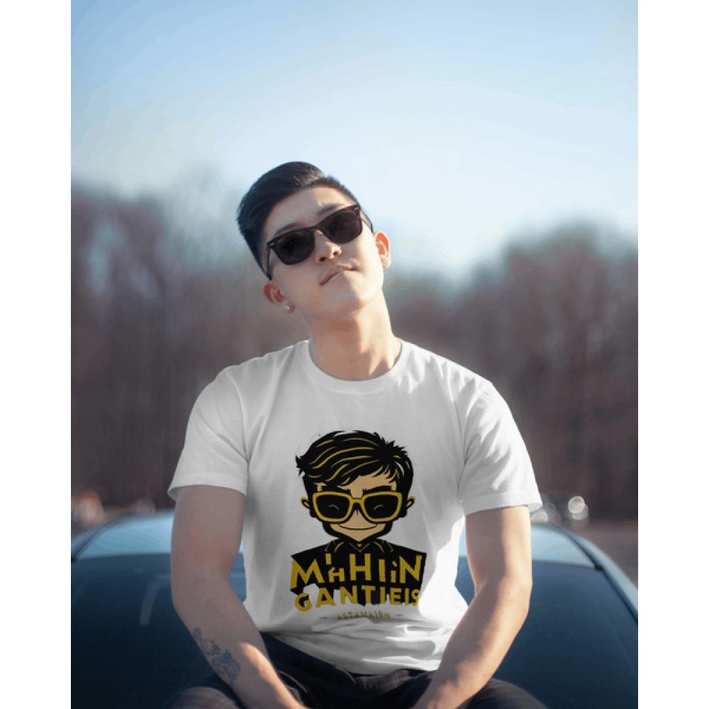 Mahlin Gantieis | SABEZY ESSENTIALS Cotton Regular Men's T-Shirt | White