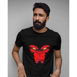 Monkey King | SABEZY ESSENTIALS Cotton Regular Men's T-Shirt | Black