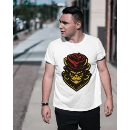 Monkey Magic | SABEZY ESSENTIALS Cotton Regular Men's T-Shirt | White