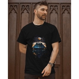 Mustang Car | SABEZY ESSENTIALS Cotton Regular Men's T-Shirt | Black