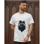 Mustang Car | SABEZY ESSENTIALS Cotton Regular Men's T-Shirt | White