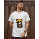 Panda | SABEZY ESSENTIALS Cotton Regular Men's T-Shirt | White