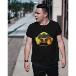 Play Hard | SABEZY ESSENTIALS Cotton Regular Men's T-Shirt | Black