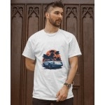 Porsche Car | SABEZY ESSENTIALS Cotton Regular Men's T-Shirt | White
