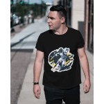 Rugby Bunny | SABEZY ESSENTIALS Cotton Regular Men's T-Shirt | Black