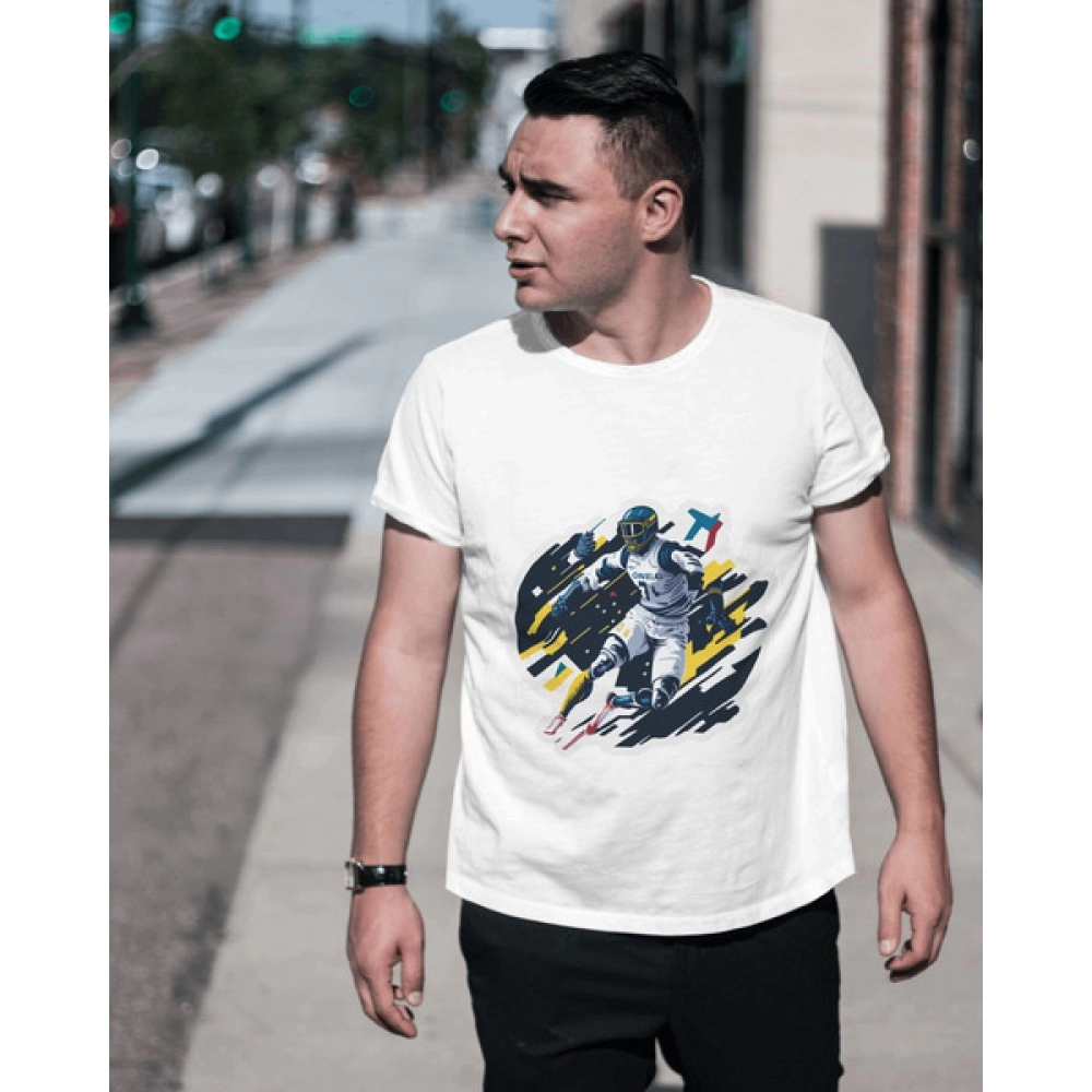 Rugby Bunny | SABEZY ESSENTIALS Cotton Regular Men's T-Shirt | White