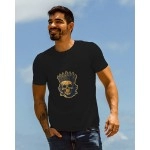 Skull King | SABEZY ESSENTIALS Cotton Regular Men's T-Shirt | Black