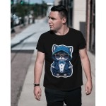 Suite Cat | SABEZY ESSENTIALS Cotton Regular Men's T-Shirt | Black