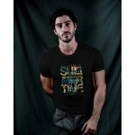 Summer Time | SABEZY ESSENTIALS Cotton Regular Men's T-Shirt | Black