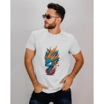Super Sonic | SABEZY ESSENTIALS Cotton Regular Men's T-Shirt | White