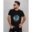 Surfing In Space | SABEZY ESSENTIALS Cotton Regular Men's T-Shirt | Black