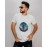 Surfing In Space | SABEZY ESSENTIALS Cotton Regular Men's T-Shirt | White