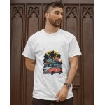 Travel in Summer | SABEZY ESSENTIALS Cotton Regular Women's T-Shirt | White