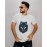 Wolf | SABEZY ESSENTIALS Cotton Regular Men's T-Shirt | White