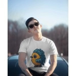 Yellow Tweet | SABEZY ESSENTIALS Cotton Regular Men's T-Shirt | White