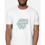 Allow Yourself Joy | SABEZY ESSENTIALS Cotton Regular Men's T-Shirt | White