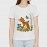 Baby Deer | SABEZY ESSENTIALS Cotton Regular Women's T-Shirt | White Baby Deer | SABEZY ESSENTIALS Cotton Regular Women's T-Shirt | White