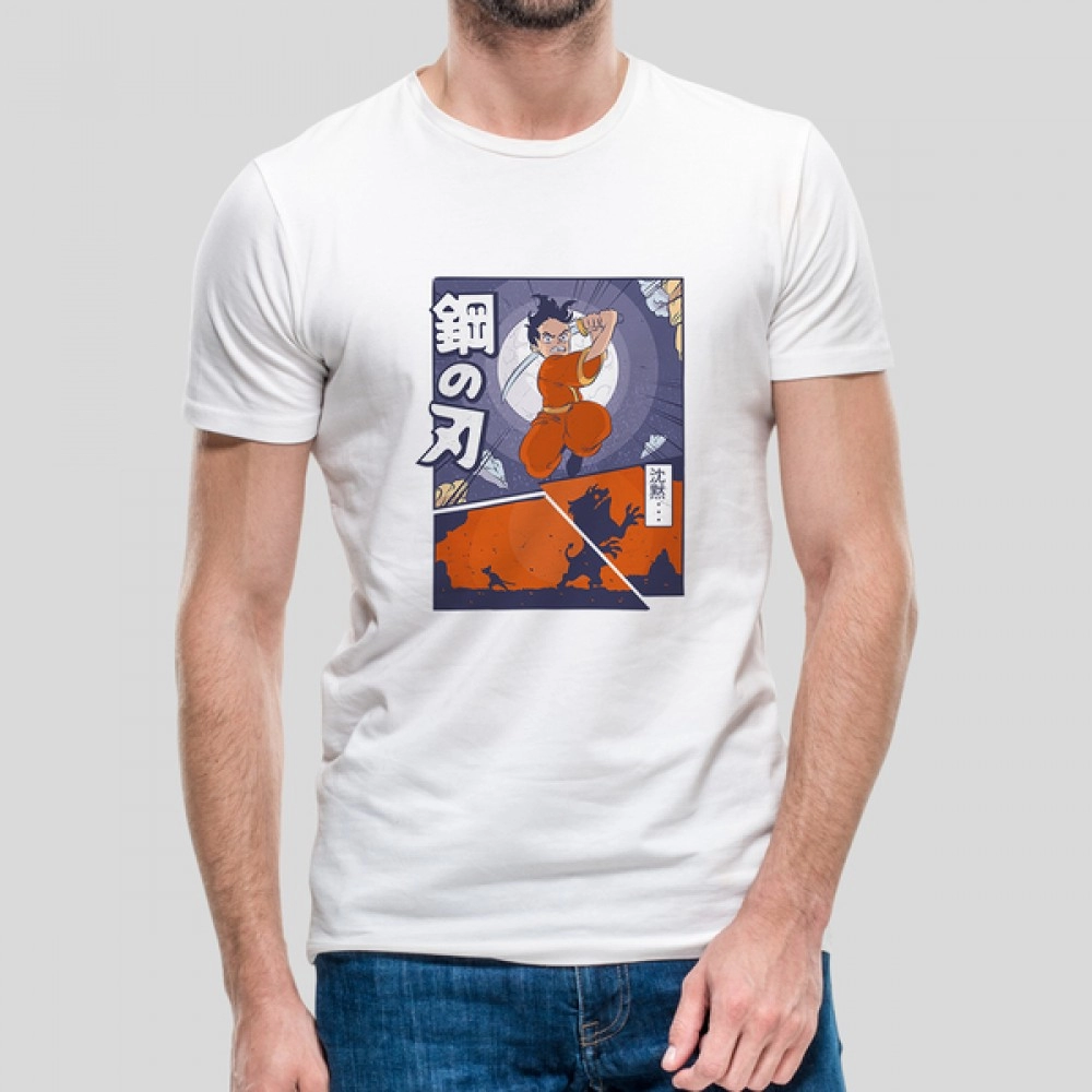 Anime | Casual Graphic Printed Men's White T-shirt