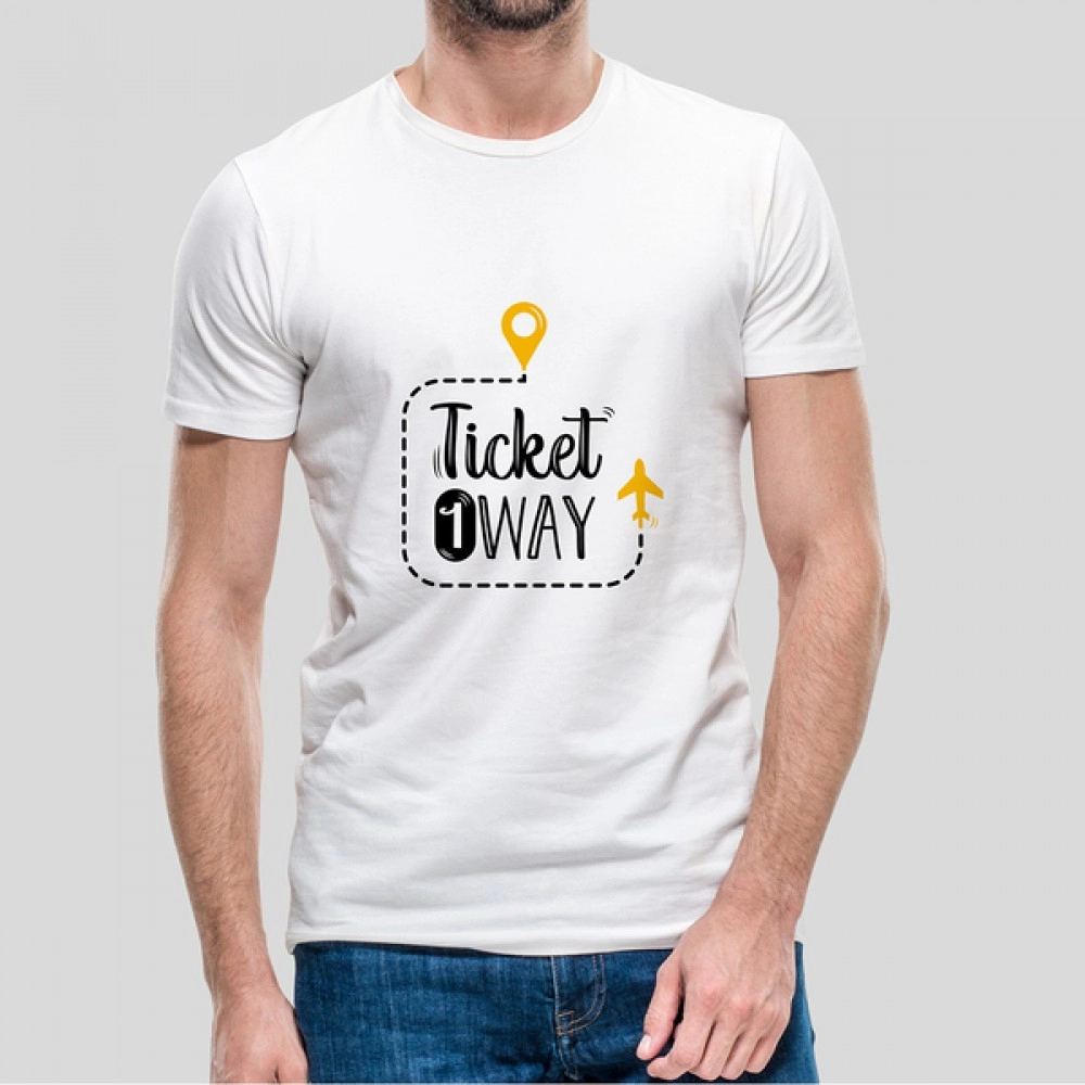 Ticket 1 Way | Classy Graceful Men White Tshirts