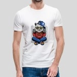 Cool Cat | Men's White Cotton T-shirt