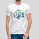 Ready For Adventure | Men Cotton Blended Regular Fit White T-shirt