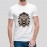 Feather Skull | Cotton Men's White T-shirt
