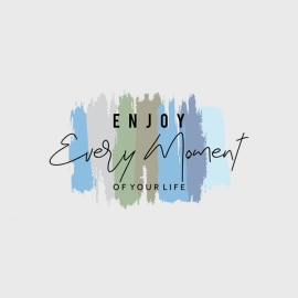 Enjoy Every Moment | SABEZY ESSENTIALS Cotton Regular Women's T-Shirt | White