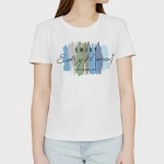 Enjoy Every Moment | SABEZY ESSENTIALS Cotton Regular Women's T-Shirt | White