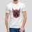 Devils Samurai | Fancy Men's White Cotton T-shirt