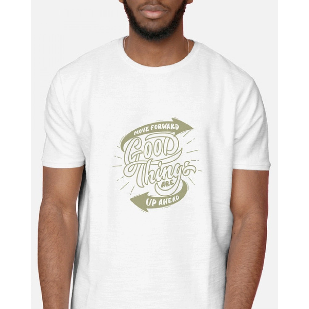 Good Things | SABEZY ESSENTIALS Cotton Regular Men's T-Shirt | White