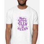 Make Yourself Seen | SABEZY ESSENTIALS Cotton Regular Men's T-Shirt | White