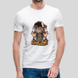 Rockstar | Modern Mens White T-shirt