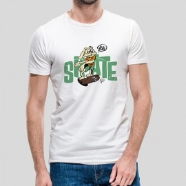 Skate | Men 100% Cotton White Tshirt