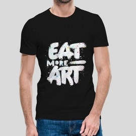 Eat More Art | Men Comfort Fit Black T-Shirt