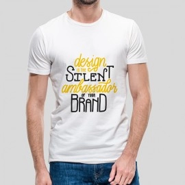 Silent Brand | Mens Printed 100% Cotton White T-Shirt