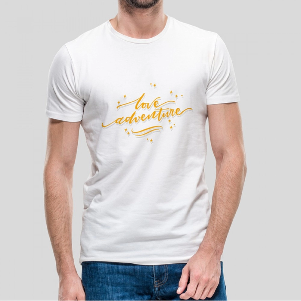 Love Adventure | Mens Regular Fit White T-Shirt