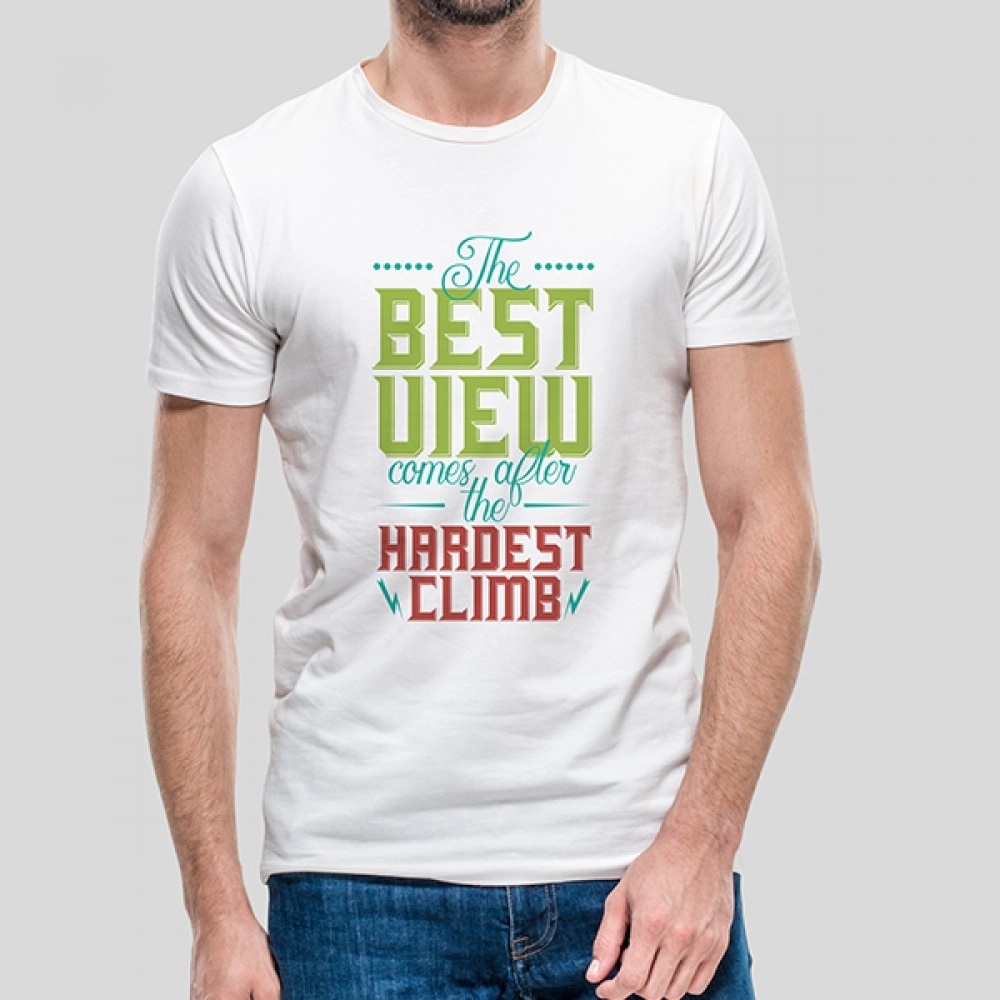 Best View | Mens Solid Regular White T-Shirt