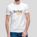 Travel | Mens White Sports T-Shirt