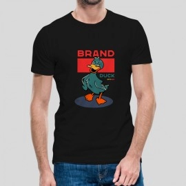 Brand Duck | Mens Black T-shirt