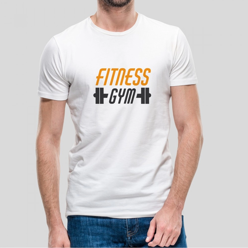 Fitness Gym | Men's Pure Cotton White T-shirt