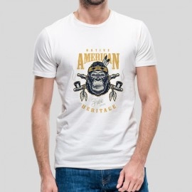 Native American | Fancy Elegant Men's White Tshirt