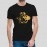 Muscular fitness | Printed Pure Cotton Men's Black Tshirt